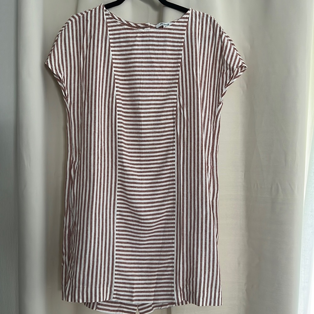 Striped red cover up. Madewell size medium